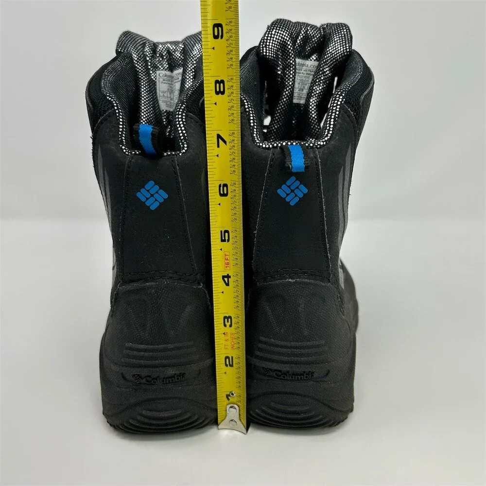 Columbia Bugaboot Plus IV Youth Snow Boots Waterproof Insulated Black/Blue 4